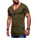 Male sports foundation yards cotton Slim T-shirt, solid color, short sleeve