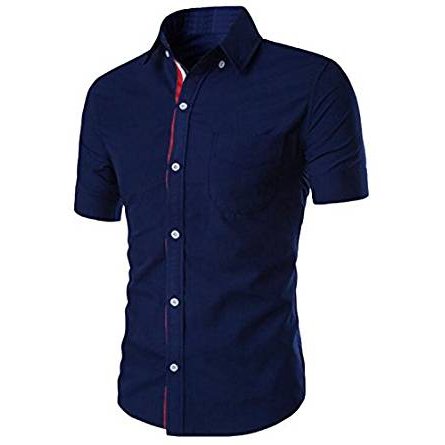 Mens Non Iron Casual Short Sleeve Summer Dress Shirt