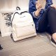 Men Women Letter Printed Backpack Casual Students School Bag Shoulder White