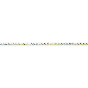 1.5 mm stainless steel three-color jewelry diamond cut rope Bracelet