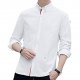 Men's Solid Color Long Sleeve Button Down Fit Casual Shirt