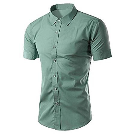 Mens Casual Short Sleeve Shirt Button Front Various Colors