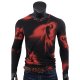 Men sports print V-neck cotton T-shirt